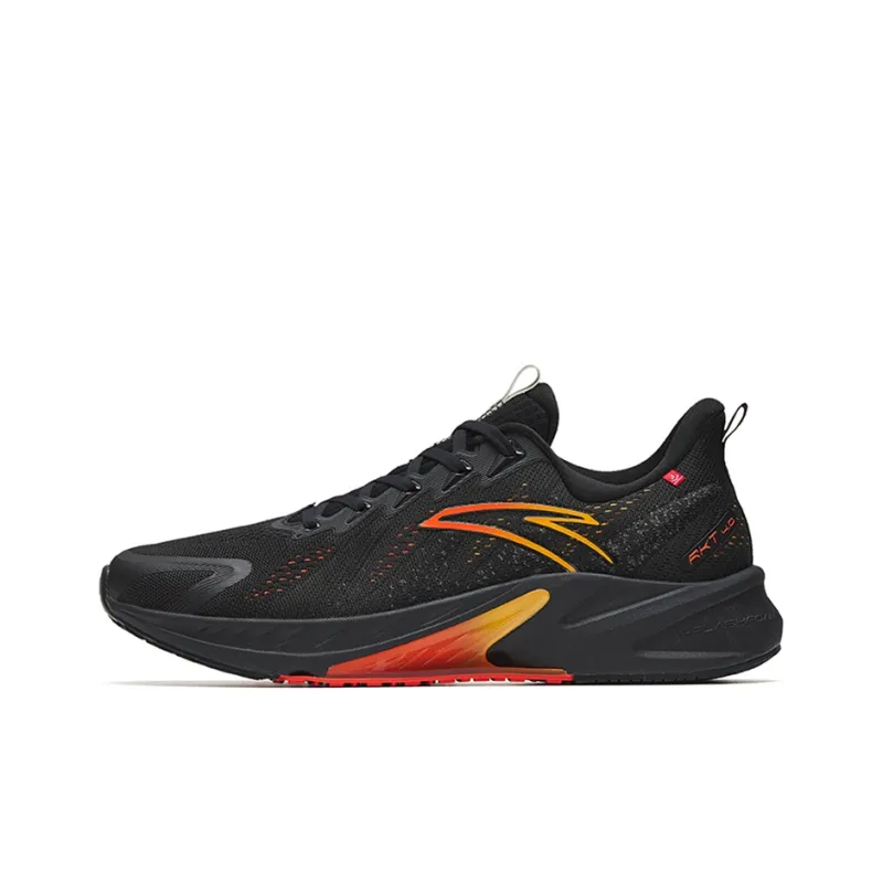Anta Rocket 4.0 Cushioned Anti-Slip Wear-Resistant Breathable Lightweight Low-Top Running Shoes Men's Black Orange-0