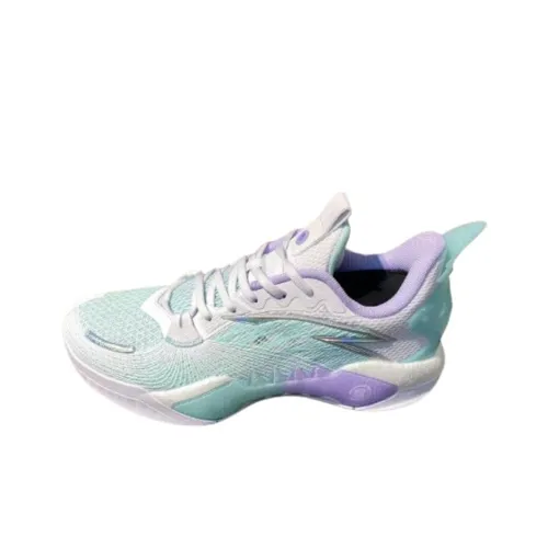 ANTA Frenzy 5team Basketball Shoes Men Low-Top White/Green/Purple