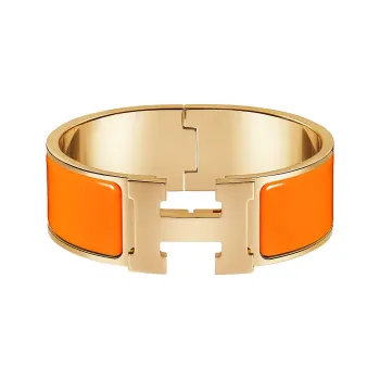 HERMES Clic Gold-Plated Bangles Women's