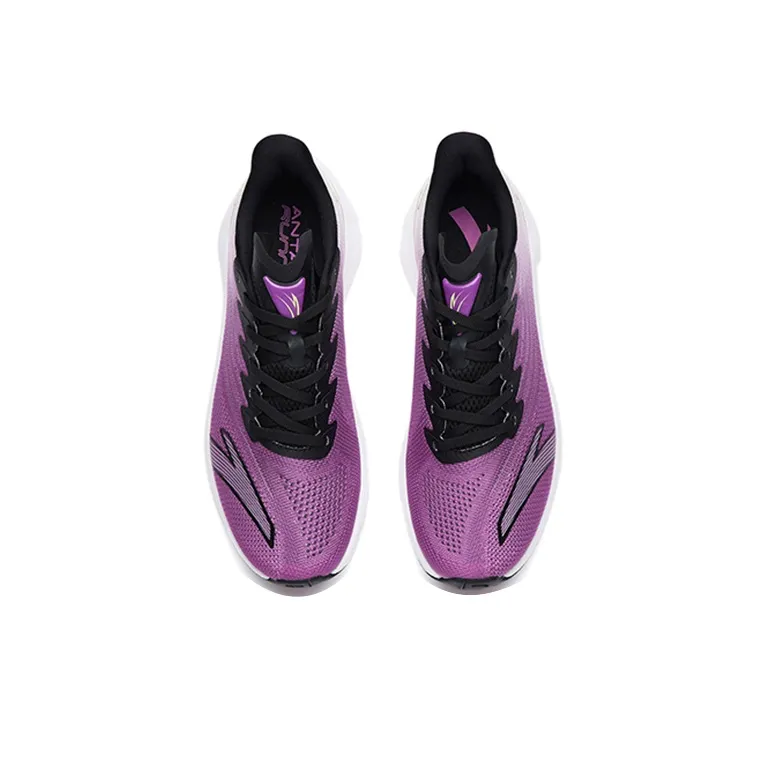 ANTA MACH 2.0 Running Shoes Women's Low Top Fire Dragon Purple/Ivory White/Black-3