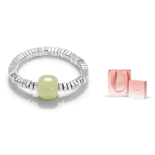 STYLEJING Hetian Jade Rings Women's Silver