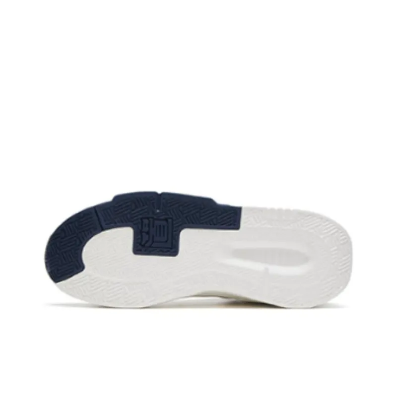 Anta Overbearing Cushioning, Slip Resistant, And Abrasion Resistant Low Top Basketball Shoes Men's White Blue-4