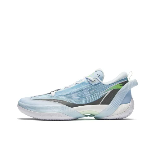 ANTA Three-point Rain1.0 Basketball Shoes Men Low-Top Blue Gray