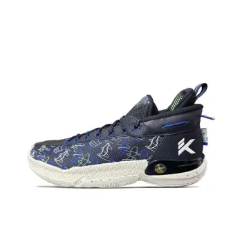 Anta KT9 Cushioning Wear Resistant Mid Top Basketball Shoes Men's Dark Blue