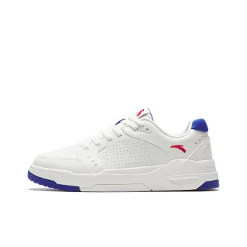 Anta 982GZ Anti Slip Wear Resistant Low Top Skateboard Shoes Men's White Blue