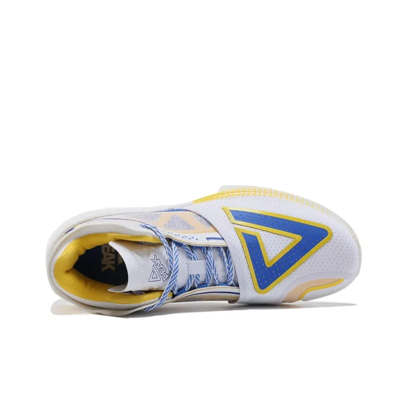 PEAK Tai Ji3.0 Warrior Anti Slip Wear Resistant Mid Top Performance Basketball Shoes Men's Blue-2