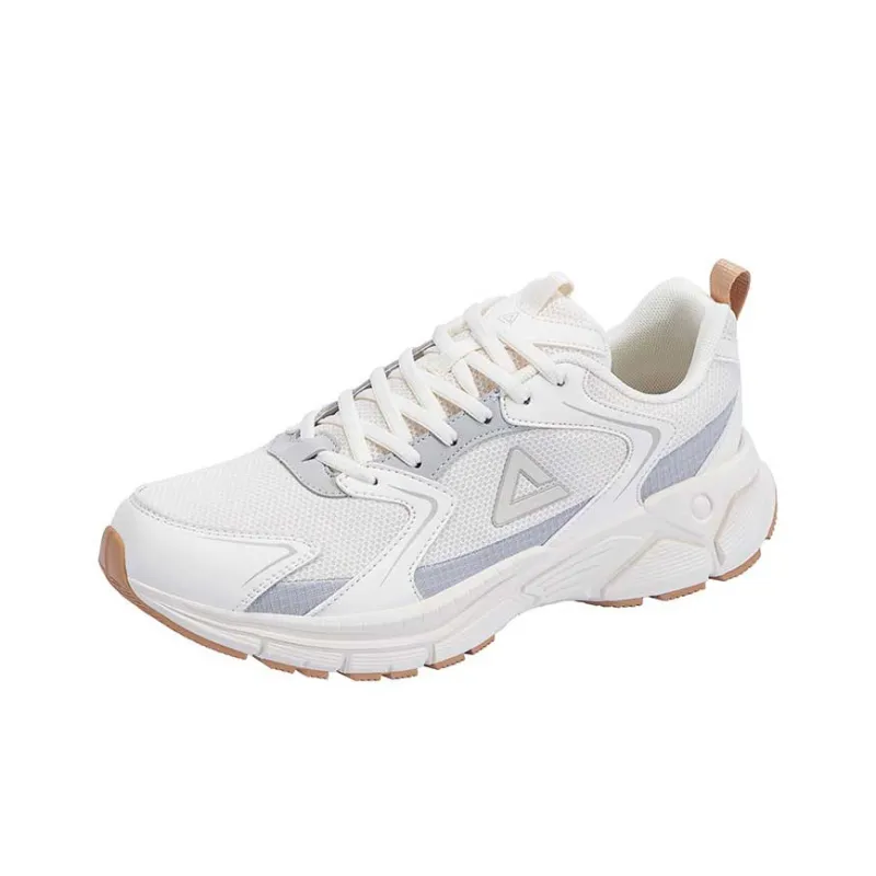 PEAK OG 7000 PRO Breathable Cushioning Low Top Running Shoes Men's Canvas White-2