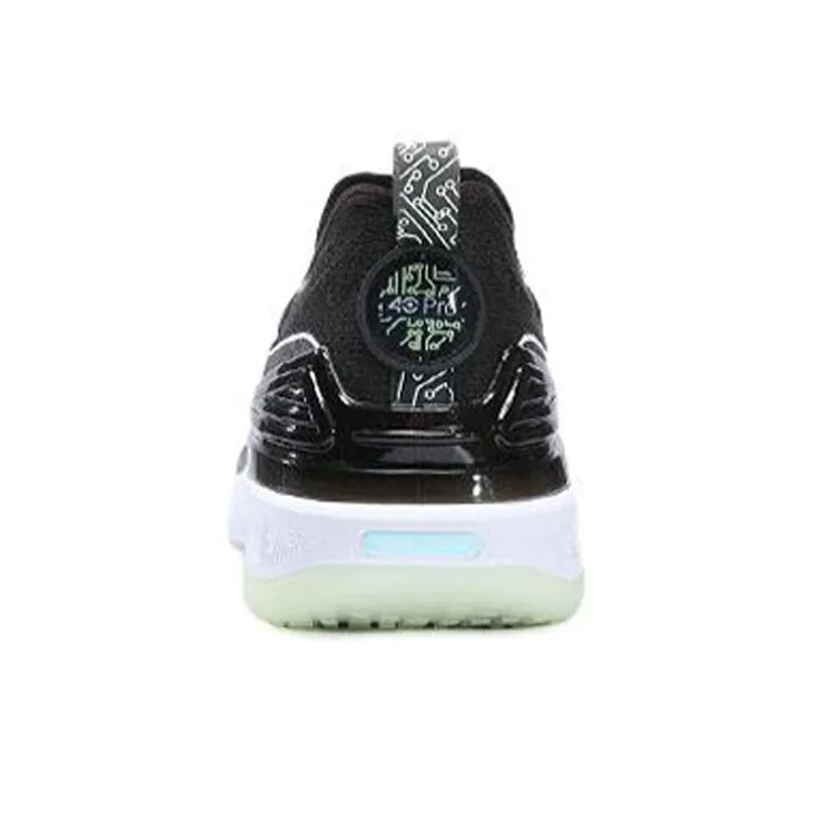 PEAK Taichi 4.0 Pro Cushioned Anti-Slip Wear-Resistant Breathable Lightweight Low-Top Running Shoes Men's Black White-2