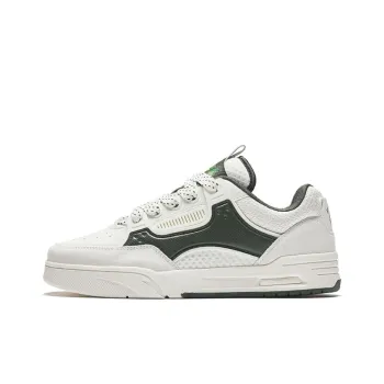 Anta AOJIE Slip Resistant Low Top Skateboard Shoes Men's White Green