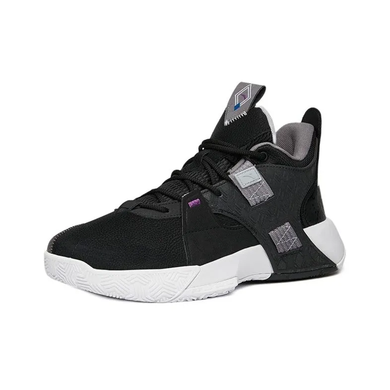 Anta Speedy Abrasion Resistant Low Top Performance Basketball Shoes Men's Black-1