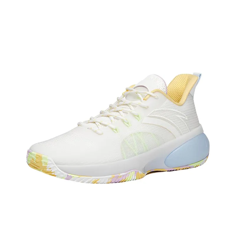 ANTA Cement Busters Basketball Shoes Men Low Top Ivory White/Light Yellow-2
