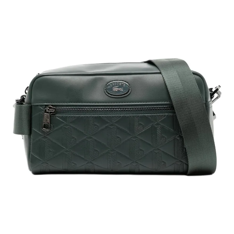 LACOSTE Polyurethane Handbag Shoulder Bag Crossbody Bag Regular Men's Dark Green-4