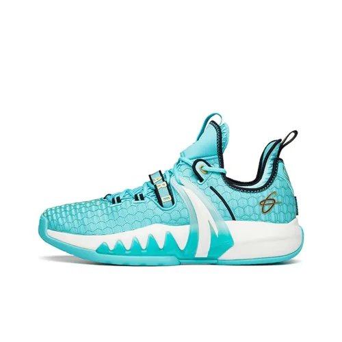 ANTA GH2 Basketball Shoes Men Low-Top Neon Aqua/Black