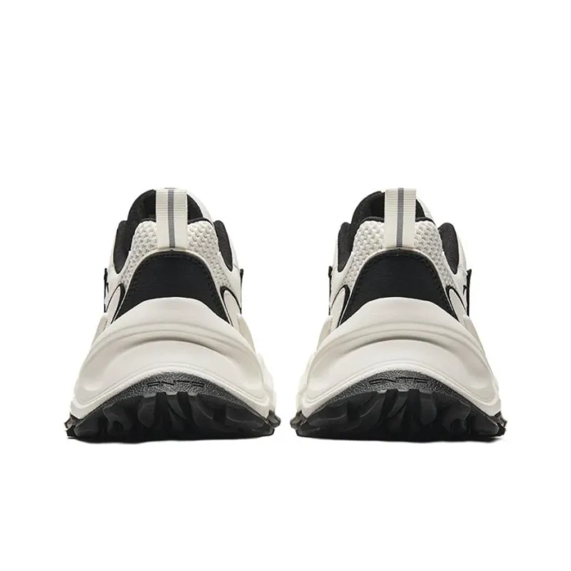 Anta Hot Anti Slip Wear Resistant Low Top Chunky Sneakers Women's Black White-3