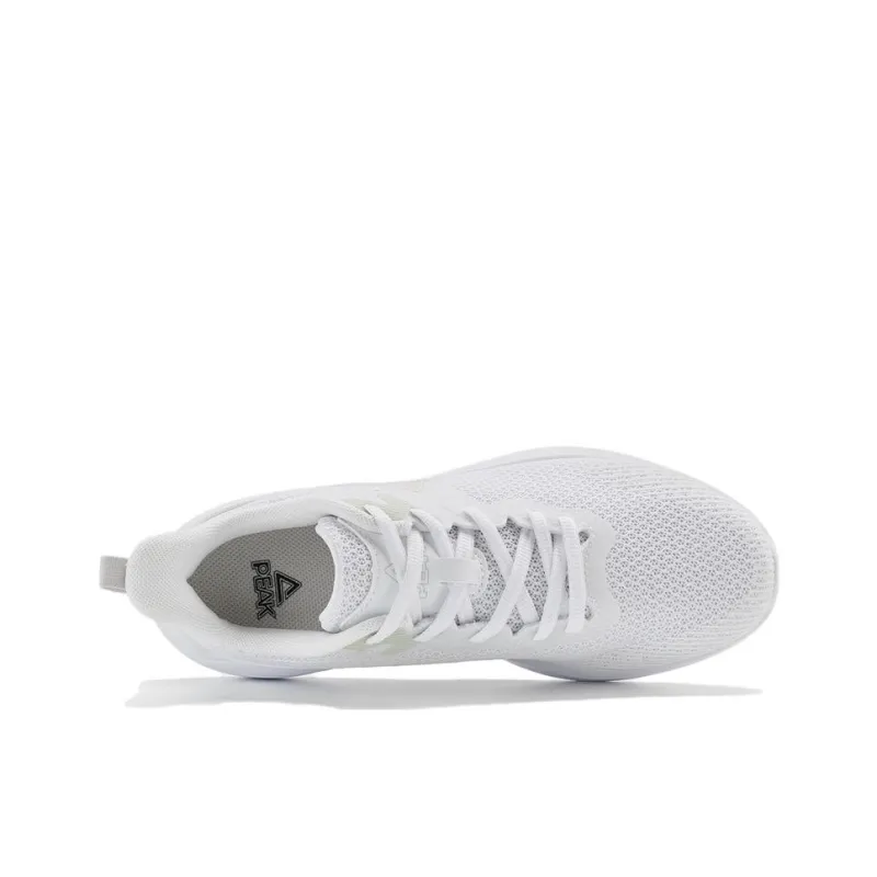 PEAK Qingyi Anti Slip And Wear Resistant Breathable Low Top Running Shoes Women's White Gray-2