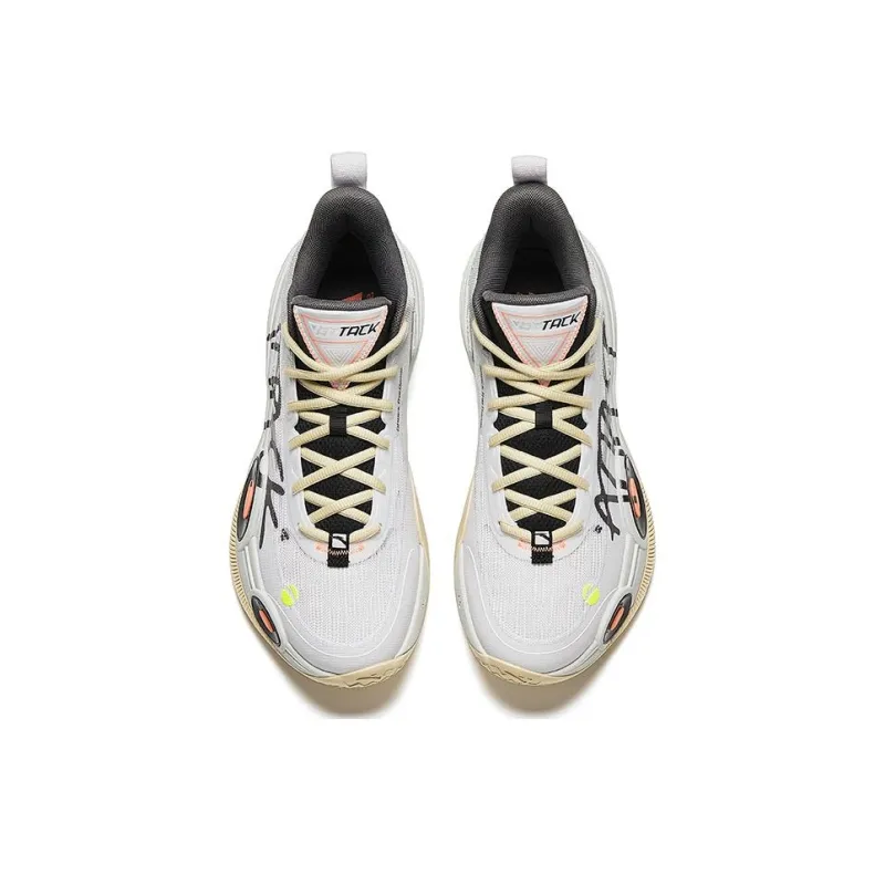 Anta Raid 1 Low-Top Basketball Shoes Men's White Gray Green-1