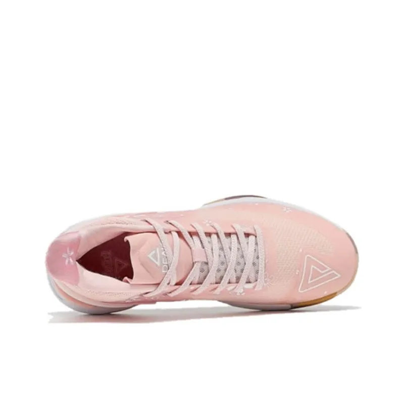 PEAK Flash 4 Basketball Shoes Men Low Top Blossom Pink/White-2