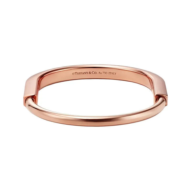 TIFFANY & CO. Lock Bangles Unisex Rose Gold-3