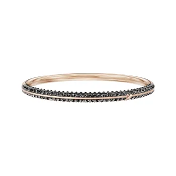Swarovski Rose Gold Black Diamond Bangles Women's