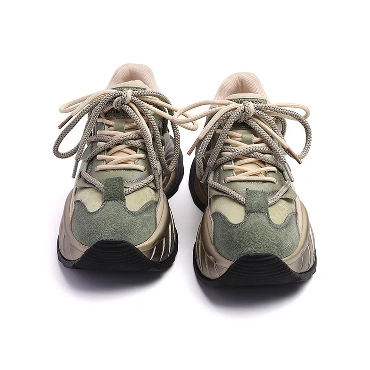 BURGELY Anti Slip Wear Resistant Low Top Chunky Sneakers Women's-3