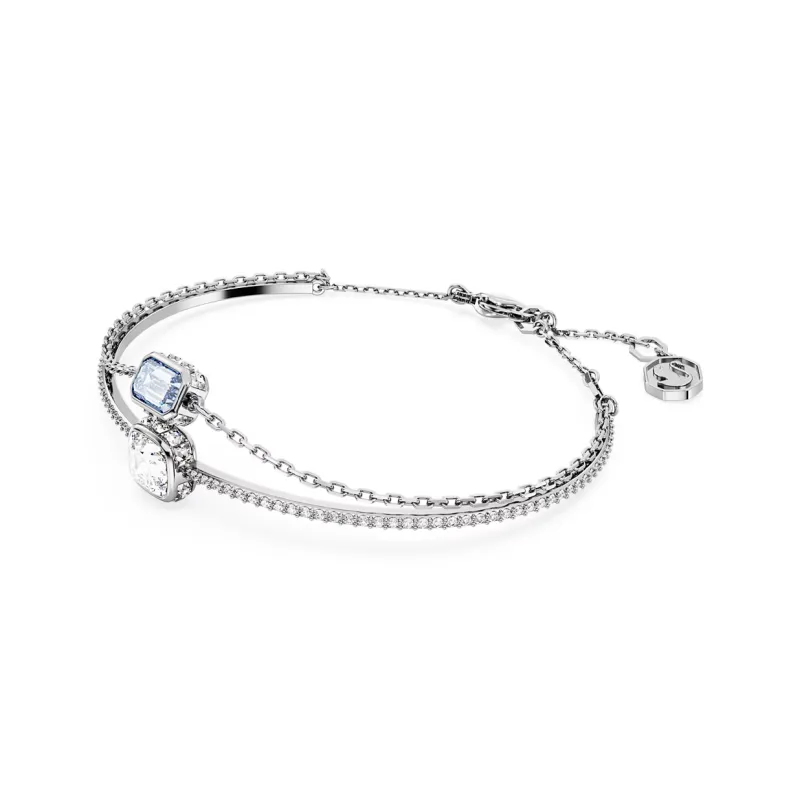 Swarovski Chroma Rhodium Plated Bangles Women's Silver-1