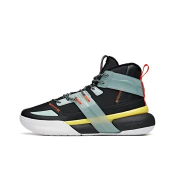 ANTA Crazy 4 Basketball Shoes Men High Top Black/Green/Orange