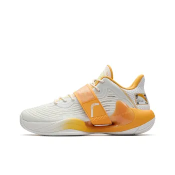 Anta Water Flower 4 Anti Slip Wear Resistant Low Top Performance Basketball Shoes Men's White Yellow