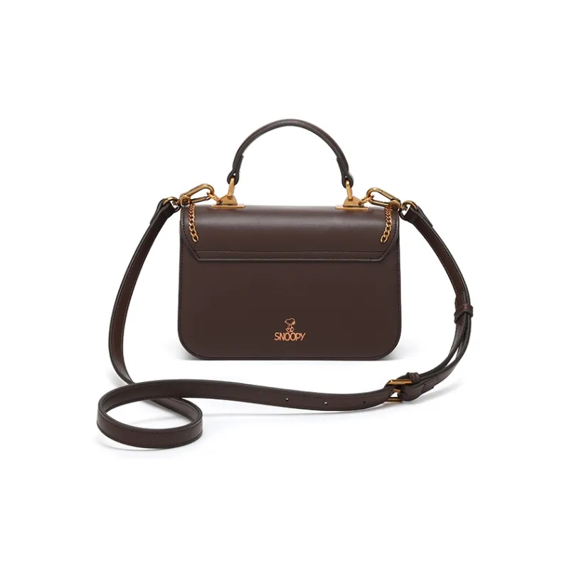 SNOOPY PU Shoulder Bag Women's Coffee-4