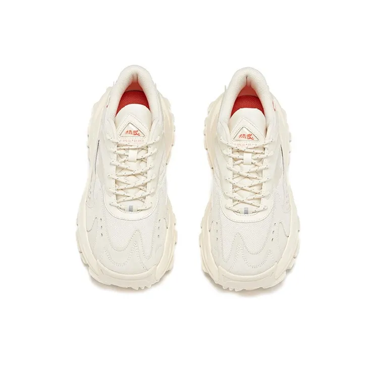 Anta Hot Cushioning Anti Slip And Wear Resistant Low Top Chunky Sneakers Men's Light Beige White-3