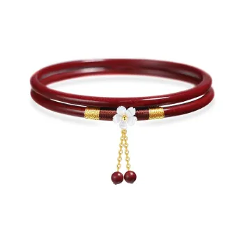 Crafts Women's Reconstructed Cinnabar Bangles Women's