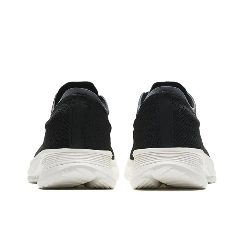 Anta Hydrogen Run V Anti Slip Wear Resistant Low Top Running Shoes Men's Black White-3