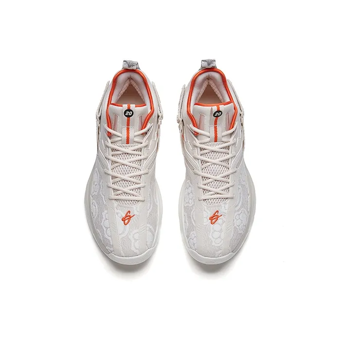 Anta GH3 Hayward 'CNY' Cushioning Anti-Slip And Wear-Resistant Low-Top Basketball Shoes Ecru-3