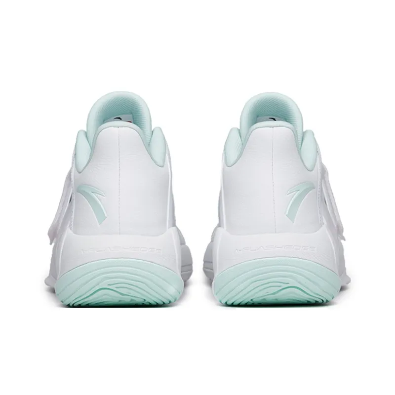ANTA Water Flower 4 Basketball Shoes Men Low Top ANTA White/Ice Pink Blue-3