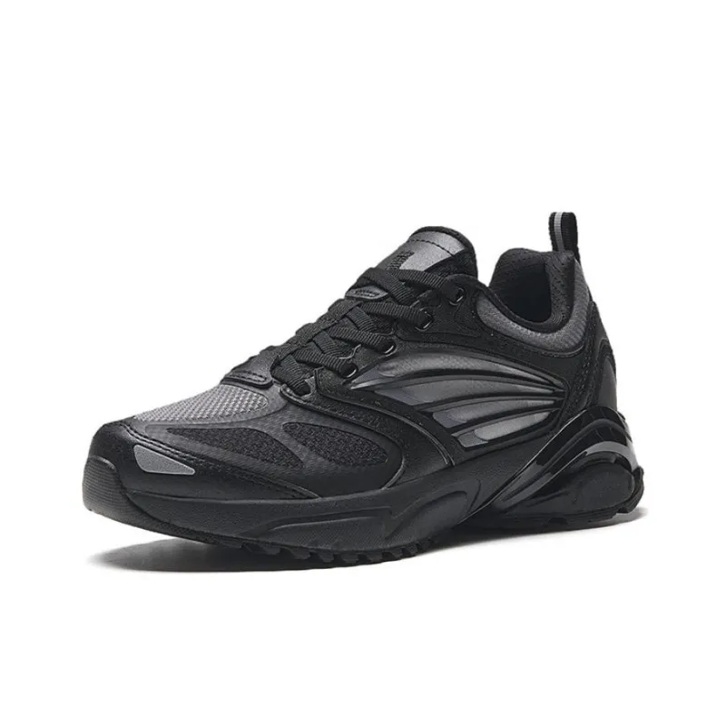 Anta Millennials Cushioned Slip Resistant Low Top Chunky Sneakers Men's Black-1