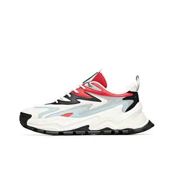 Anta Hot Life Collection Casual Breathable Low Top Chunky Sneakers Men's Red White
