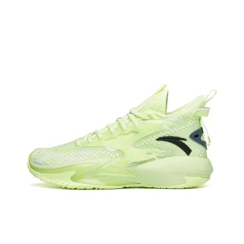 Anta Berserk 3 Shock Wave 3 Anti Slip Wear Resistant Mid Top Performance Basketball Shoes Men's Fluorescent Mint Green