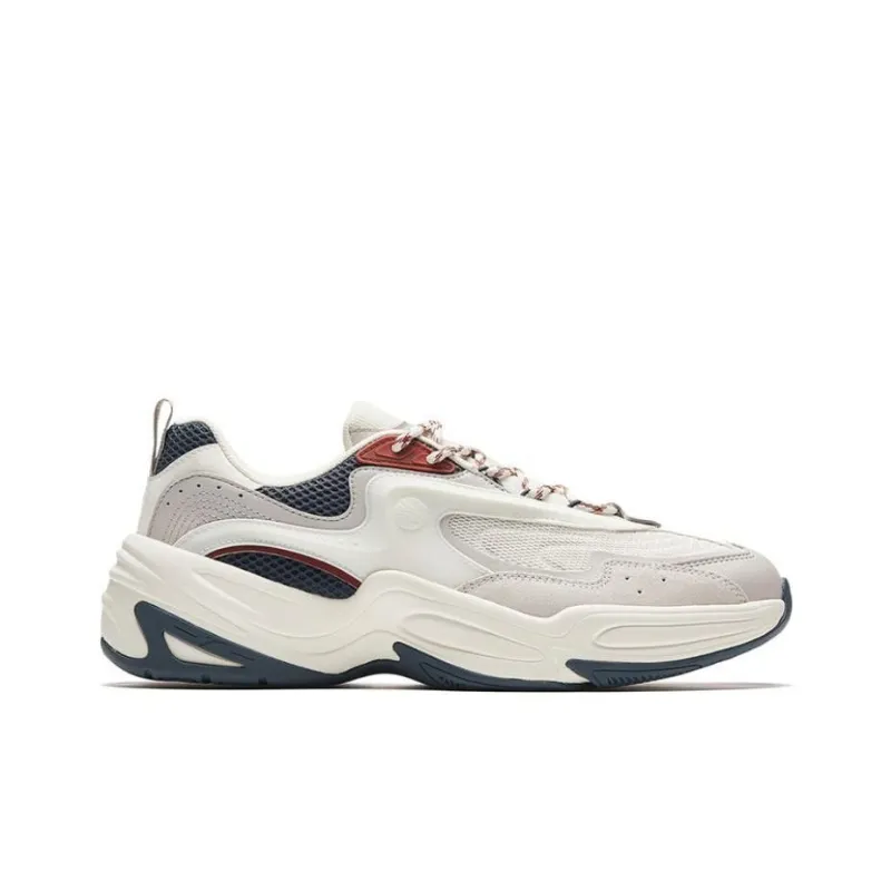 Anta Through Wear Resistant Low Top Casual Shoes Men's White Gray-1
