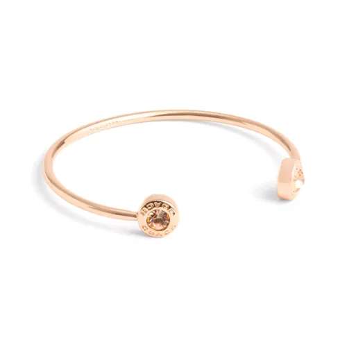 COACH Brass Plated, Glass, Cubic Zirconia Bangles Women's Gold