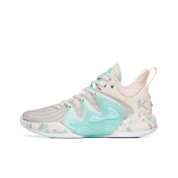 ANTA Mountain 1 Basketball Shoes Men Low Top Fair Pink/Porcelain Green