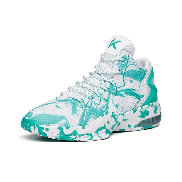 Anta KT3 Cushioning Anti-Slip And Wear-Resistant Mid-Top Performance Basketball Shoes Men's Green White-2