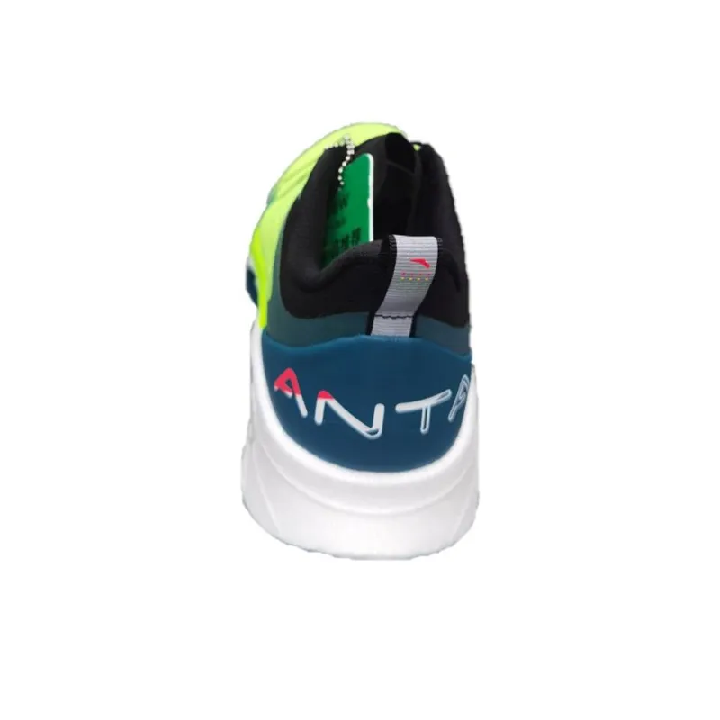 Anta MACH 3.0 Anti Slip Wear Resistant Low Top Running Shoes Men's Green Black-3