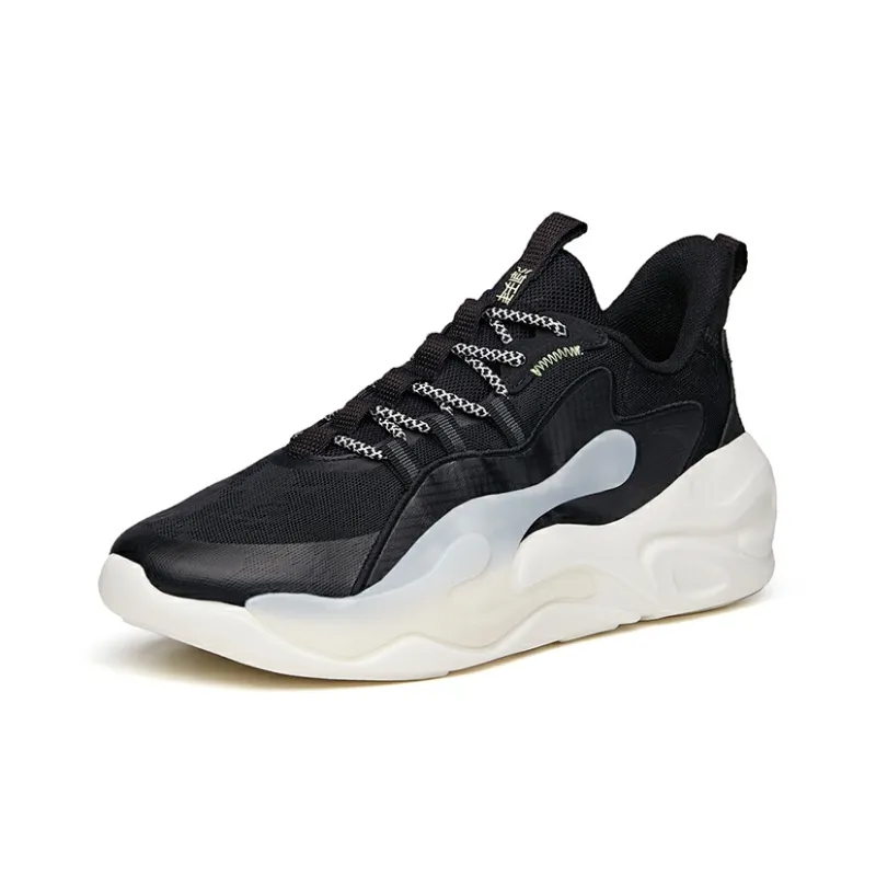Anta Chao Worship 2.0 Life Collection Anti Slip Wear Resistant Low Top Casual Shoes Men's Black White-1