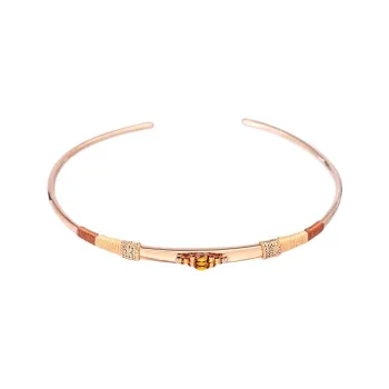 SATELLITE Crystal Setting Bangle Bracelet Women's Gold