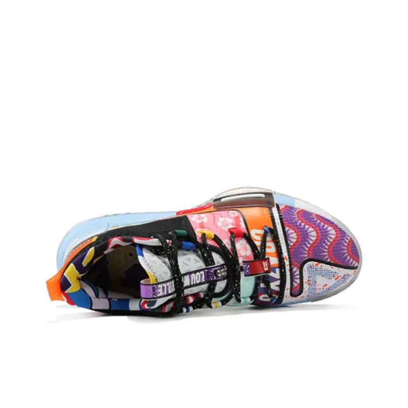 PEAK Flash Anti-Slip Wear-Resistant Low-Top Basketball Shoes Men's Pink Blue-3