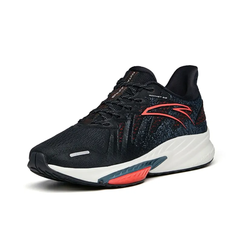 Anta Rocket 3.0 Durable Breathable Low-Top Running Shoes Men's Black Green Red-1