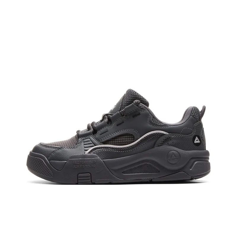 PEAK State Pole Roaming Cushioned Wear-Resistant Breathable Slip-Resistant Low-Top Skateboard Shoes Women's Dark Gray-0