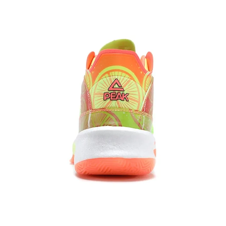 PEAK Surfing The Big Triangle 1.0 Performance Basketball Shoes Men's Fluorescent Red Green-3