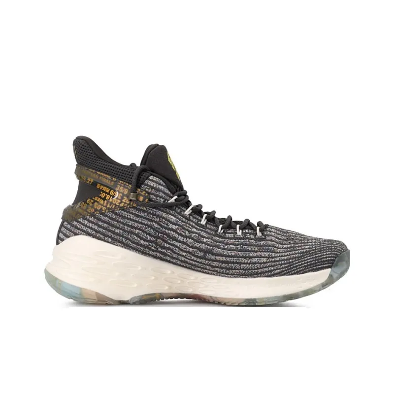 Anta KT4 Pro Thompson Cushioning Support Mid Top Performance Basketball Shoes Men's Black-1
