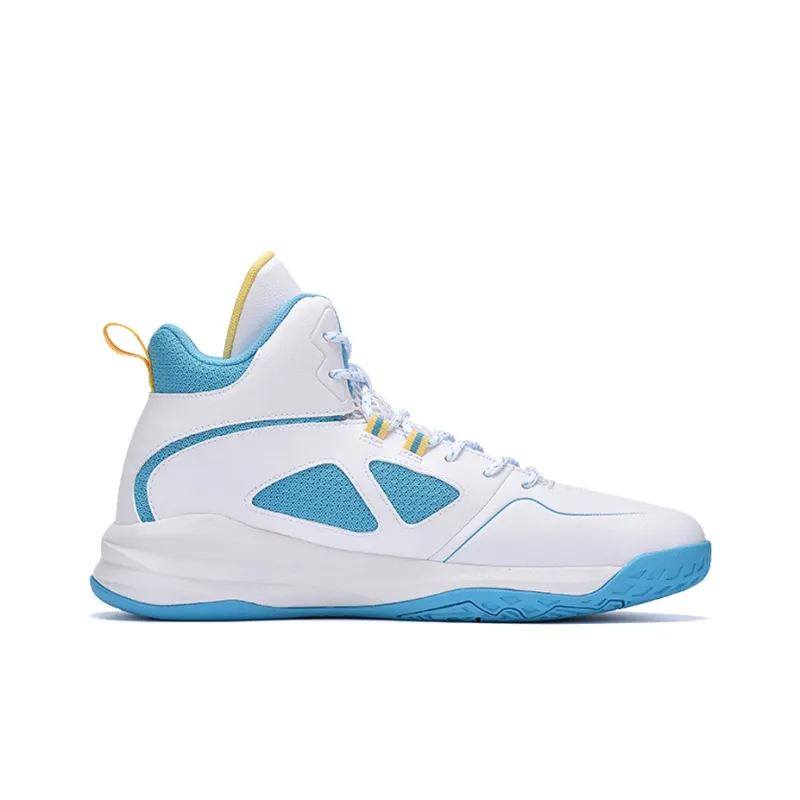 ANTA Bastard Vintage Basketball Shoes Men High Top ANTA White/Chlorine Blue/Light Yellow-1