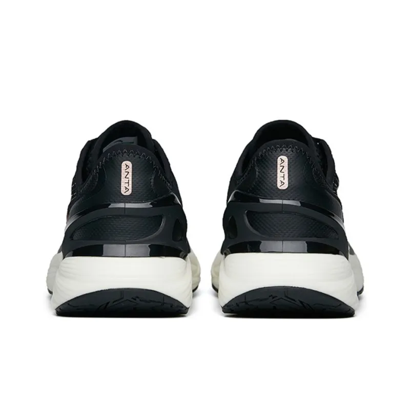 Anta Tron 2.0 Durable Breathable Low Top Running Shoes Women's Black Thickened Edition-3